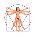 Vitruvian woman